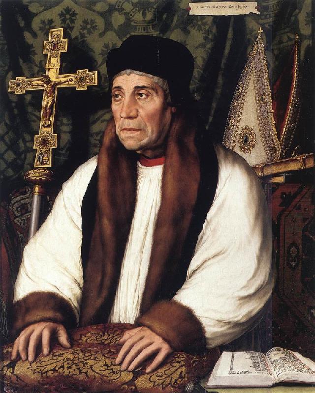 HOLBEIN, Hans the Younger Portrait of William Warham, Archbishop of Canterbury f Spain oil painting art